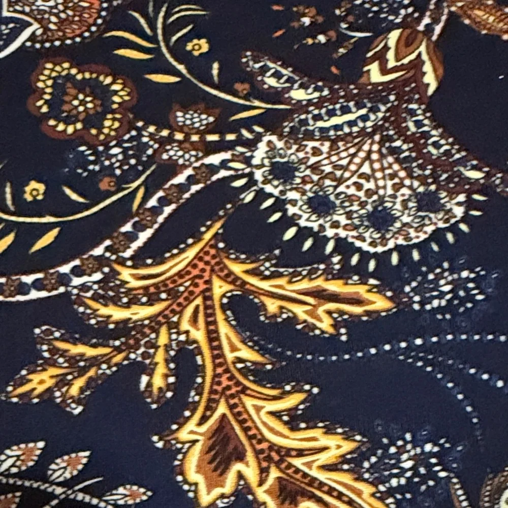 MSK Navy Floral Print A-Line Dress - Picture 5 of 5